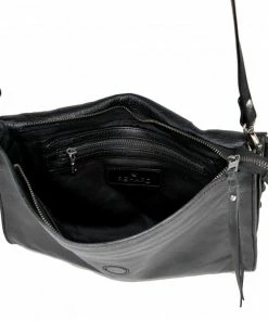 Bags Rehard Coin Stud Flapover Clutch Crossbody Black