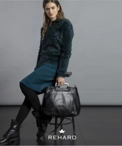 Rehard Antique Silver Handle Tote Cobalt