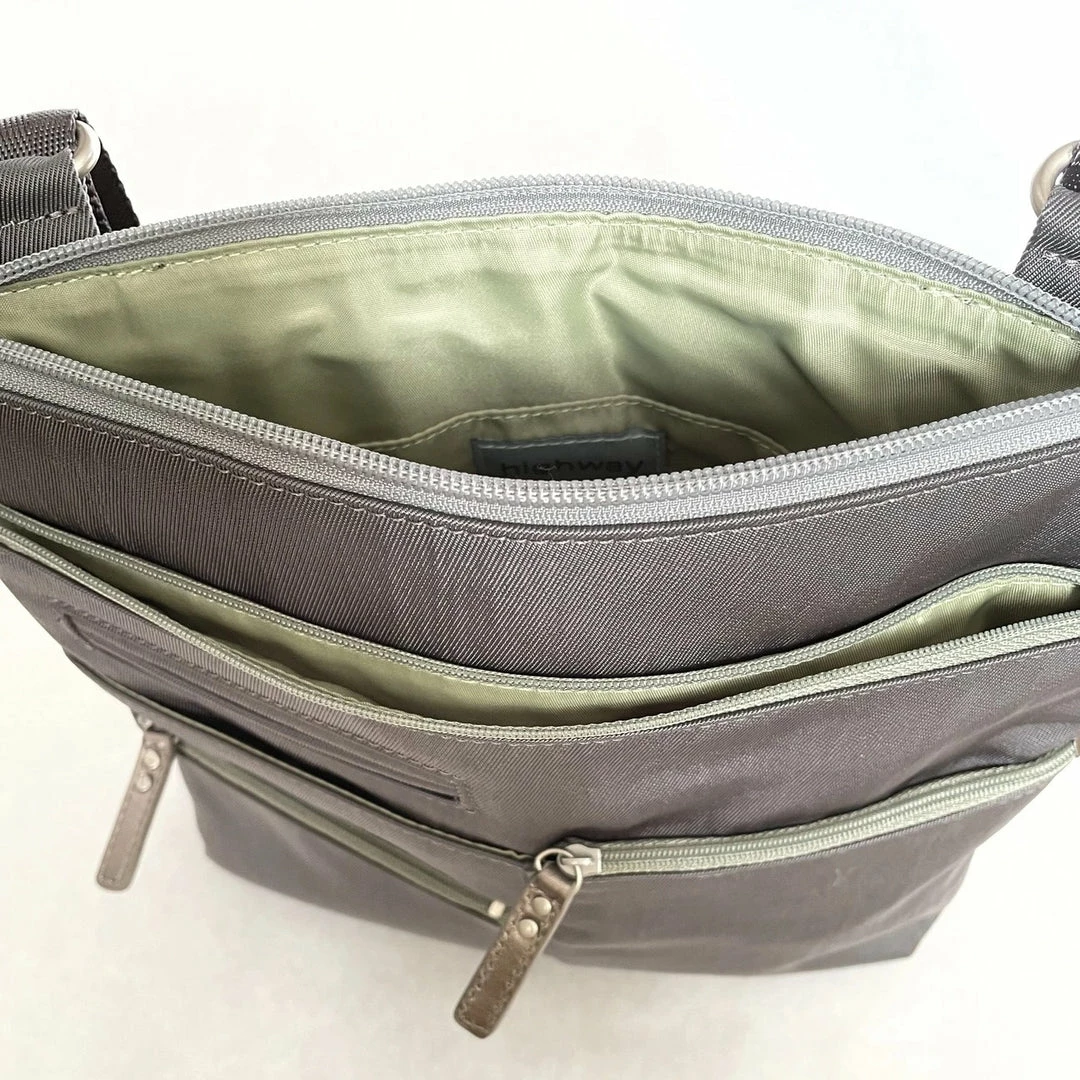 Big Bag NICO - Small Nylon Multi-Pocket Bag | STONE | Adjustable Cross-Body Strap Bags