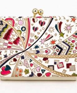 Made In Japan Wallets Exploding Hearts Small Trifold Frame Wallet