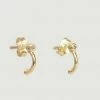 5 Octobre Jewelry Terry Diamond Stud Gold Mini Hoops