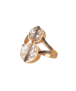 Shana Gulati Deco Circle Diamond Ring Jewelry