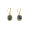 Tat2 Designs Gold Pavia Pave And Frame Dangle Earrings