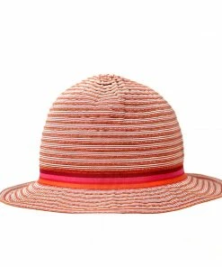 Grevi Striped Cotton Trilby With Slim Ribbon Hats