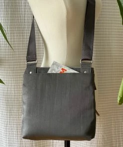 Big Bag NICO - Small Nylon Multi-Pocket Bag | STONE | Adjustable Cross-Body Strap Bags