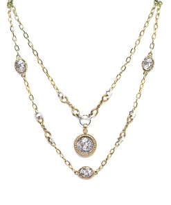 Tat2 Designs Gold Two Tier Twisted Ring Faustina Necklace