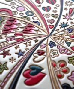 Made In Japan Wallets Exploding Hearts Small Trifold Frame Wallet