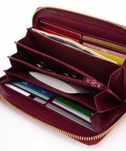 Made In Japan Wallets Scrolling Flower Long Zip Around Wallet