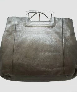 Rehard Antique Silver Handle Tote Grey