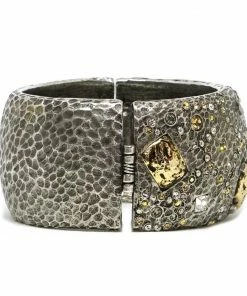 Tat2 Designs Siena Vintage Silver Wide Marcasite Bracelet Jewelry