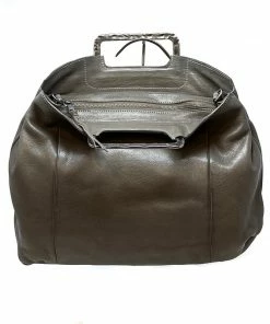 Rehard Antique Silver Handle Tote Grey