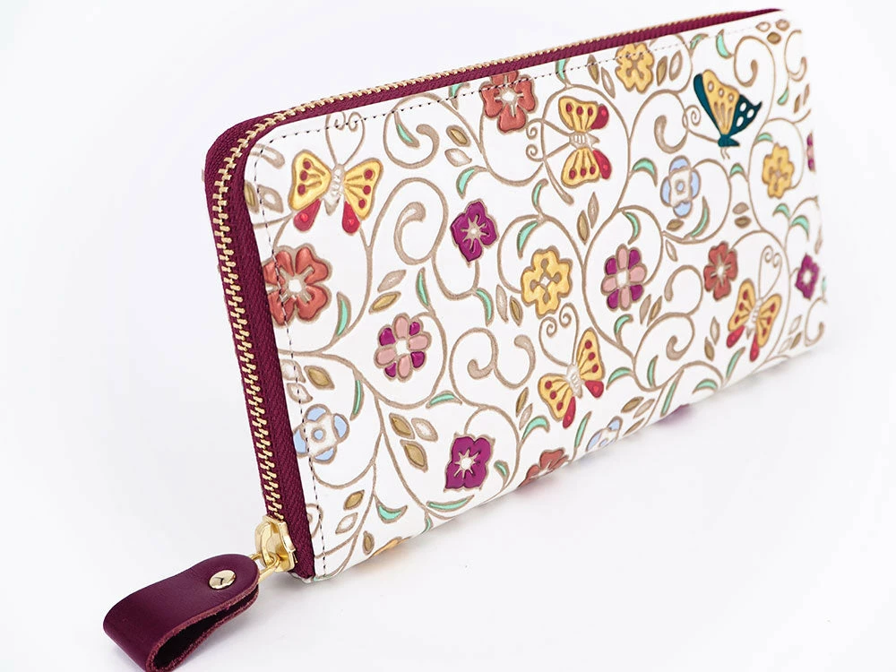 Made In Japan Wallets Butterfly Flight Long Zip Around Wallet