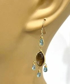 Made In NYC Smoky Topaz And Apatite Chandelier