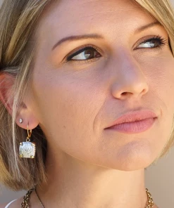 Tat2 Designs Jewelry Gold Mini Square Wilhelmina Coin Earrings