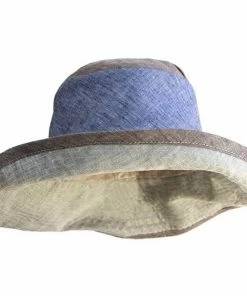 Grevi Linen Neutral Colorblock Floppy Hats