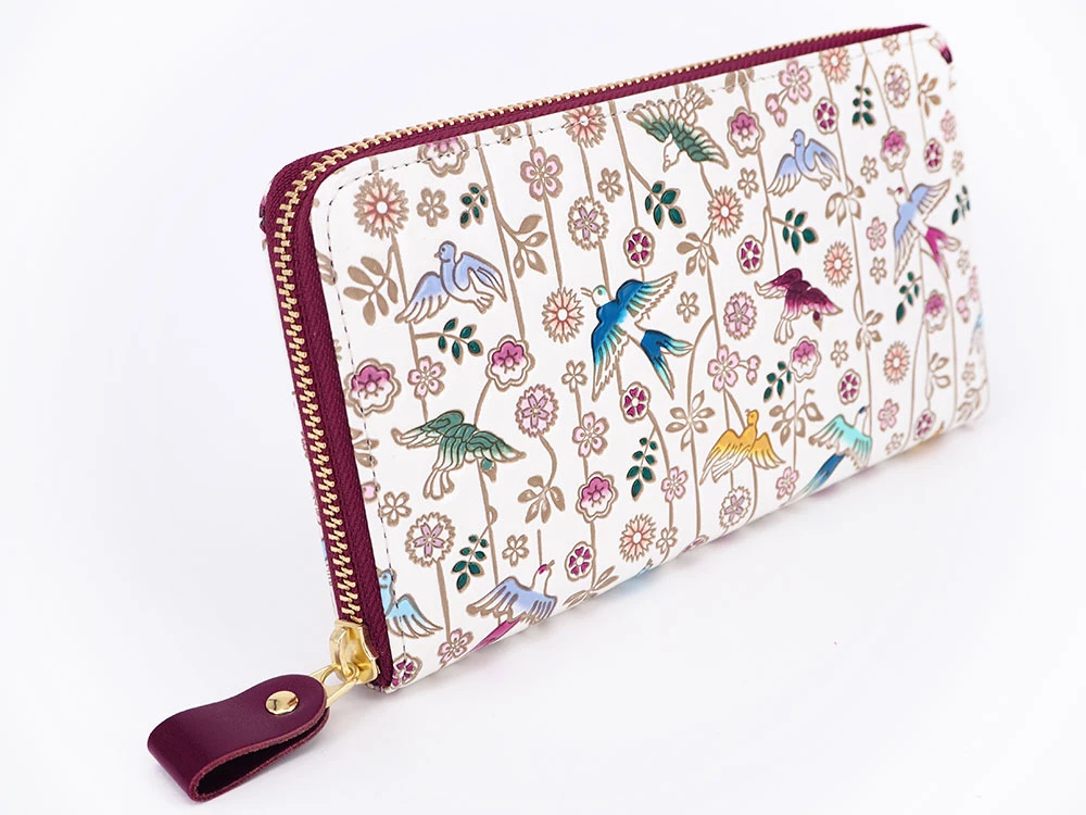 Made In Japan Wallets Birds In Paradise Long Zip Around Wallet