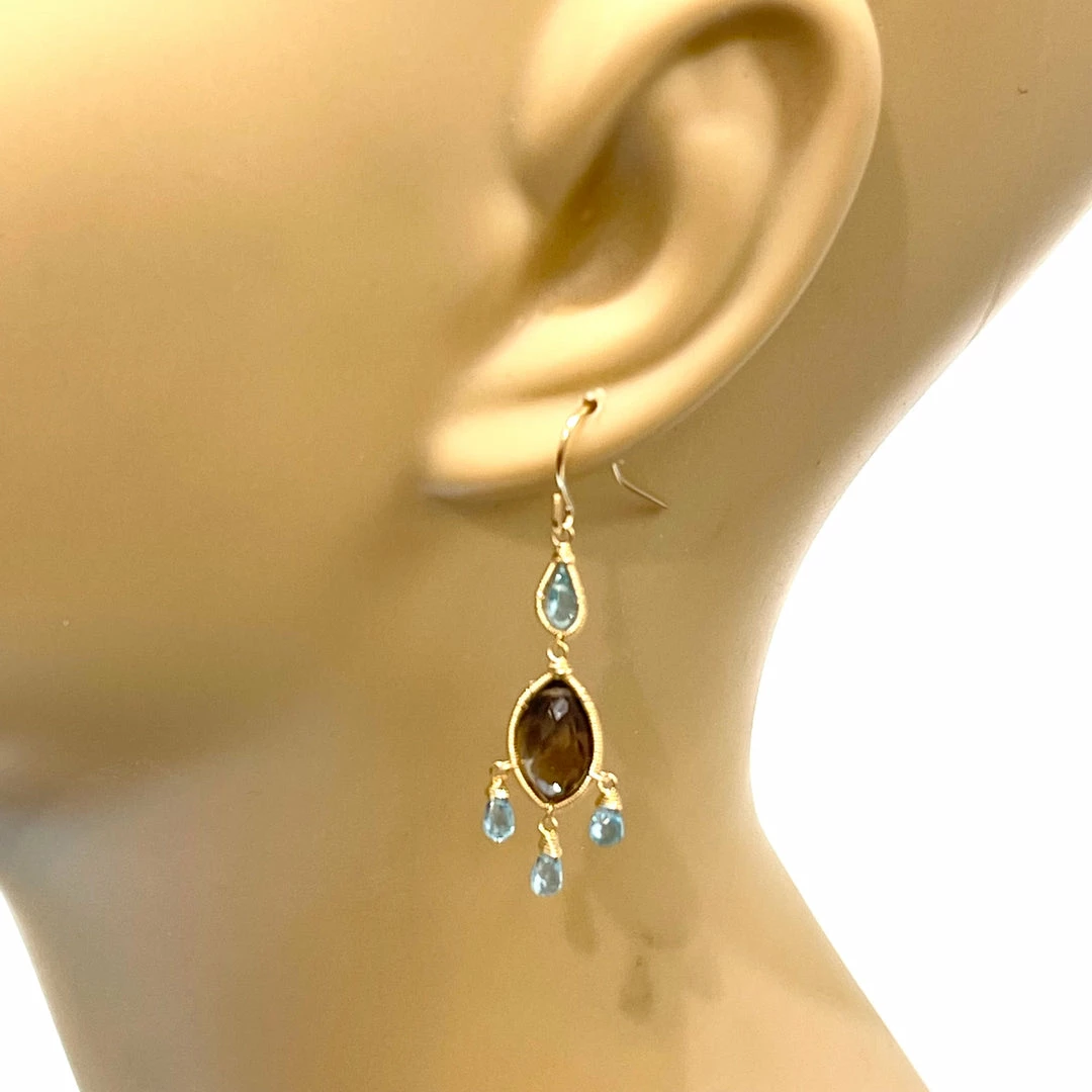 Made In NYC Smoky Topaz And Apatite Chandelier