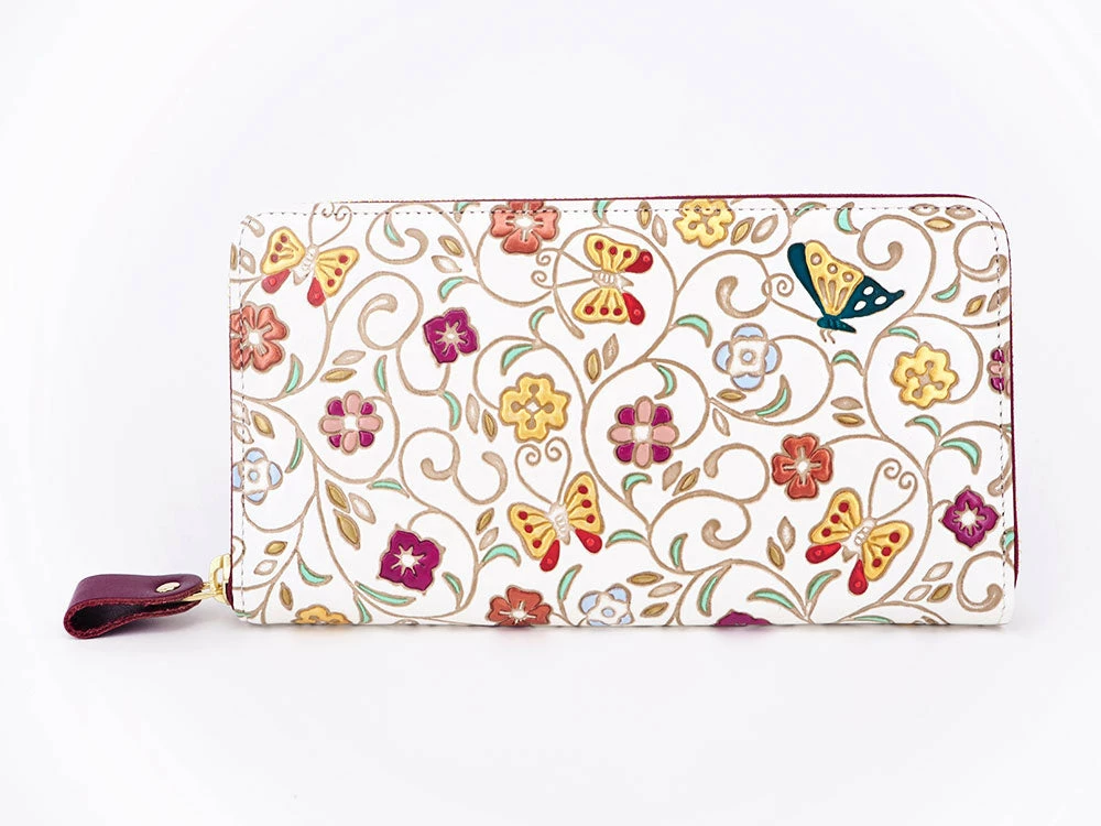 Made In Japan Wallets Butterfly Flight Long Zip Around Wallet