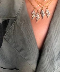 Shana Gulati Lightning Bolt Diamond Pendant Jewelry