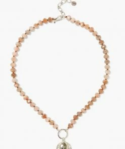 Chan Luu SALE Sunstone And Silver Coin Necklace