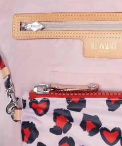 MZ WALLACE Small Metro Convertible Backpack Heart Leopard Bags