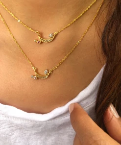 Shana Gulati Crescent Moon Star Pendant Jewelry