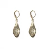 Tat2 Designs Jewelry Gold Teardrop Crystal Impression Earrings