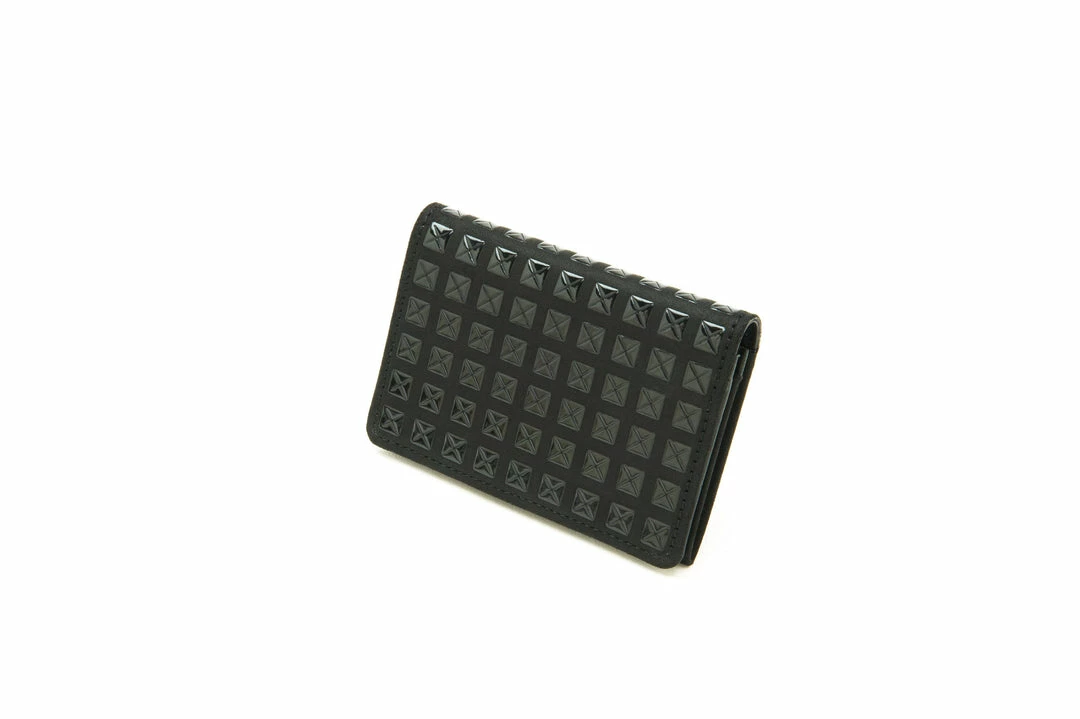 INDEN Est 1548 Wallets Chevron And Studs Business Card Case