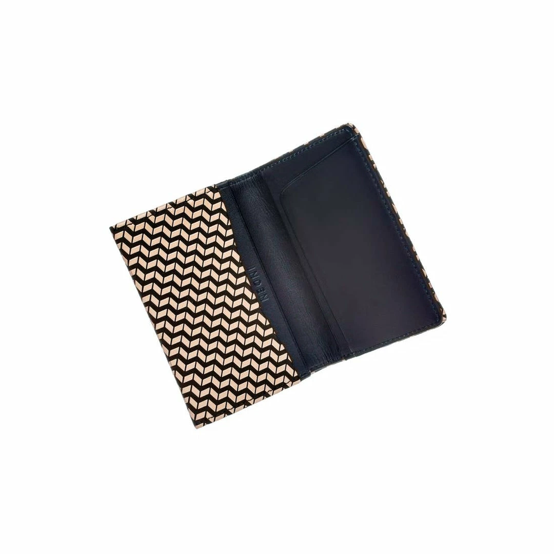 INDEN Est 1548 Wallets Chevron And Studs Business Card Case