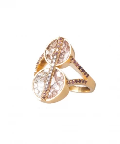 Shana Gulati Deco Circle Diamond Ring Jewelry
