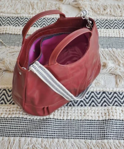 Brontibay Paris Bags Bridget Sassy Leather Handle Crossbody Woody