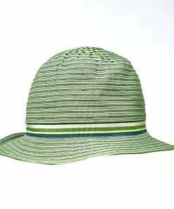 Grevi Striped Cotton Trilby With Slim Ribbon Hats