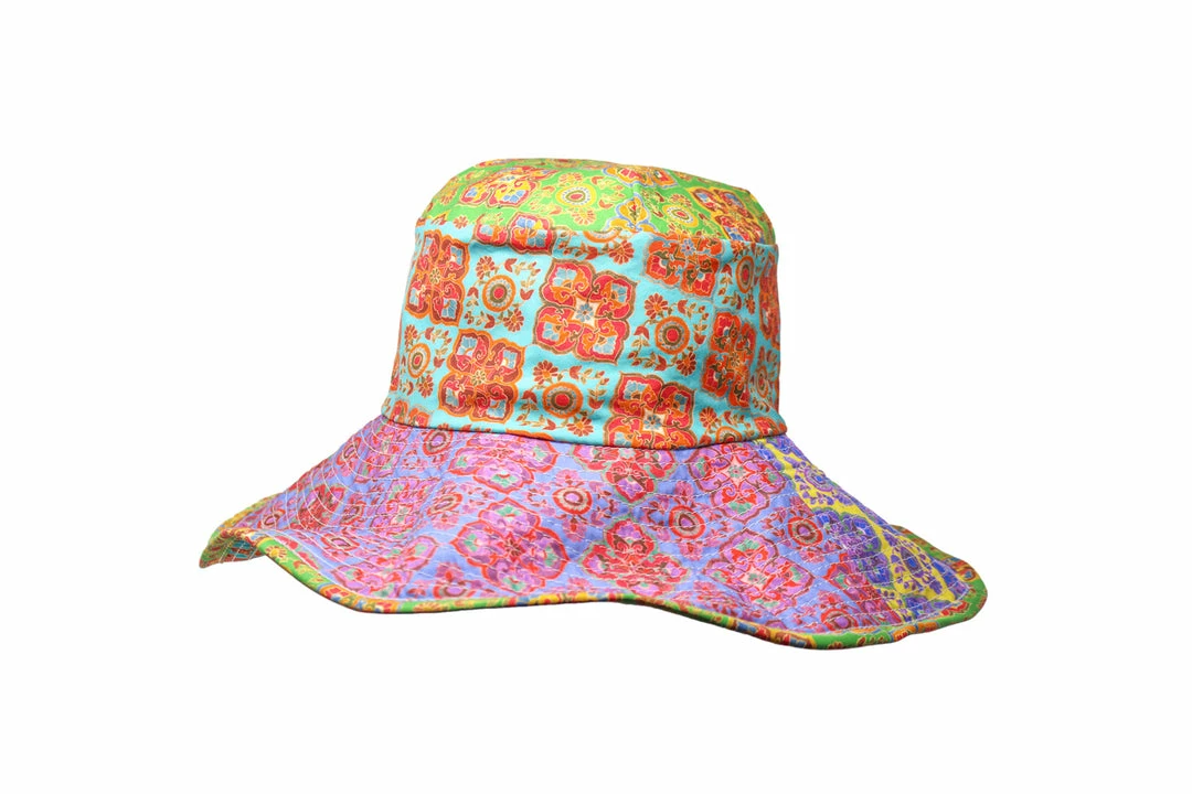 Grevi Hats Liberty Patchwork Floppy Sun Hat Bright