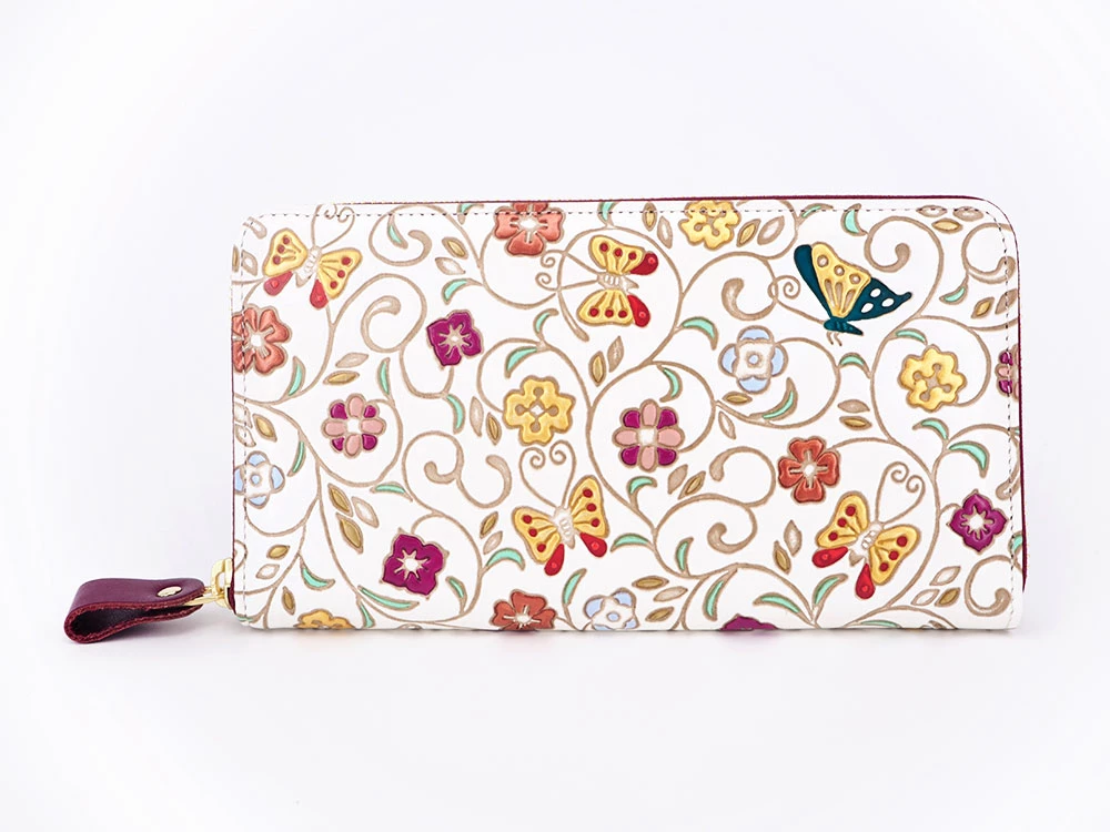 Made In Japan Wallets Butterfly Flight Long Zip Around Wallet
