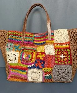 Raba Madagascar Bags Rio Large Patchwork Raffia Tote