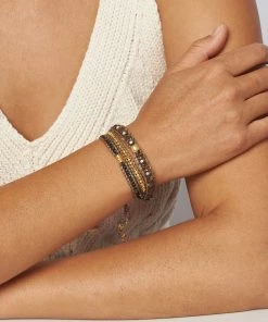 Chan Luu Crystal Shadow Single Wrap Bracelet Jewelry