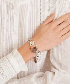 Chan Luu Multi Stone Silver Charm Bracelet Jewelry